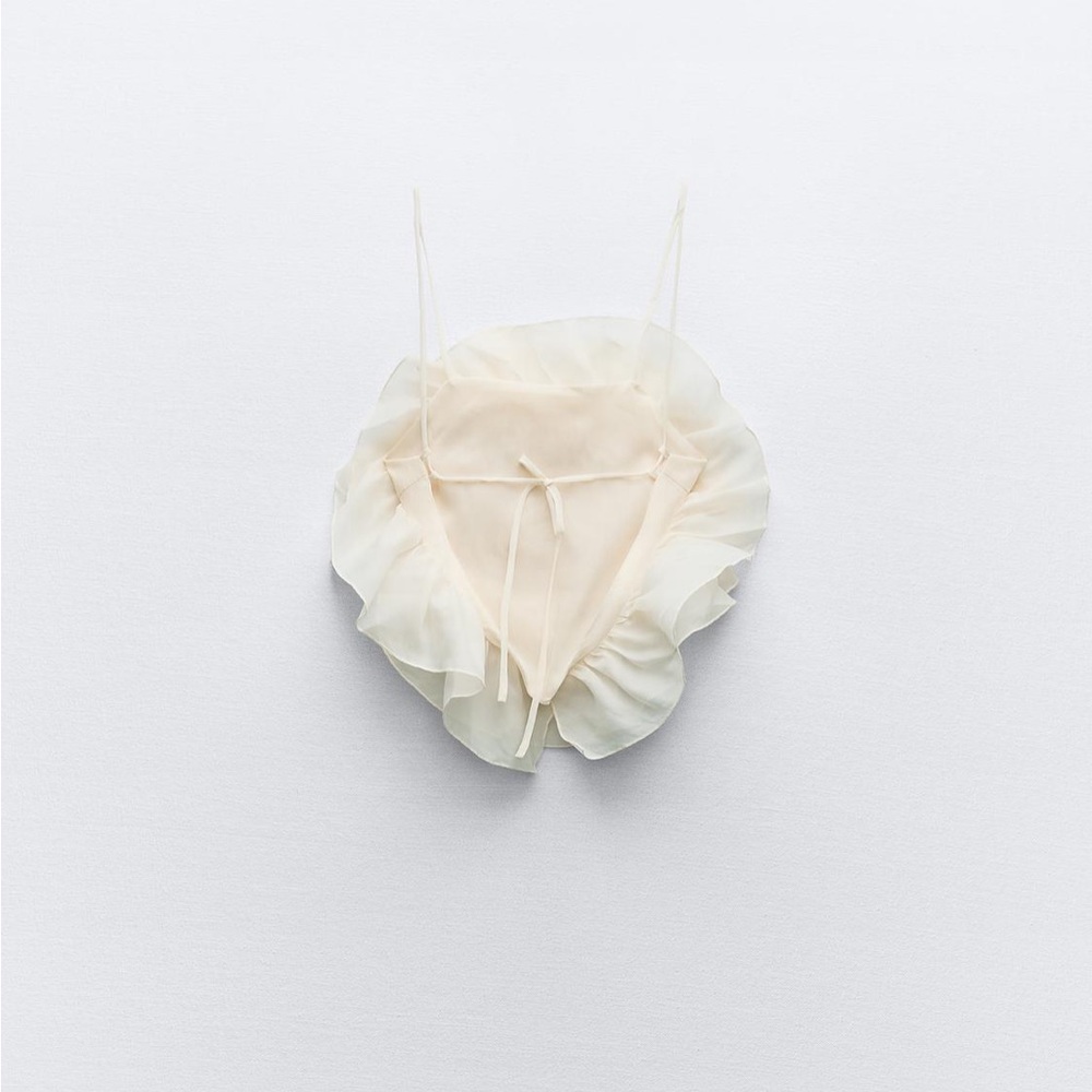 Zara maxi organza flower top - Picture 4 of 9